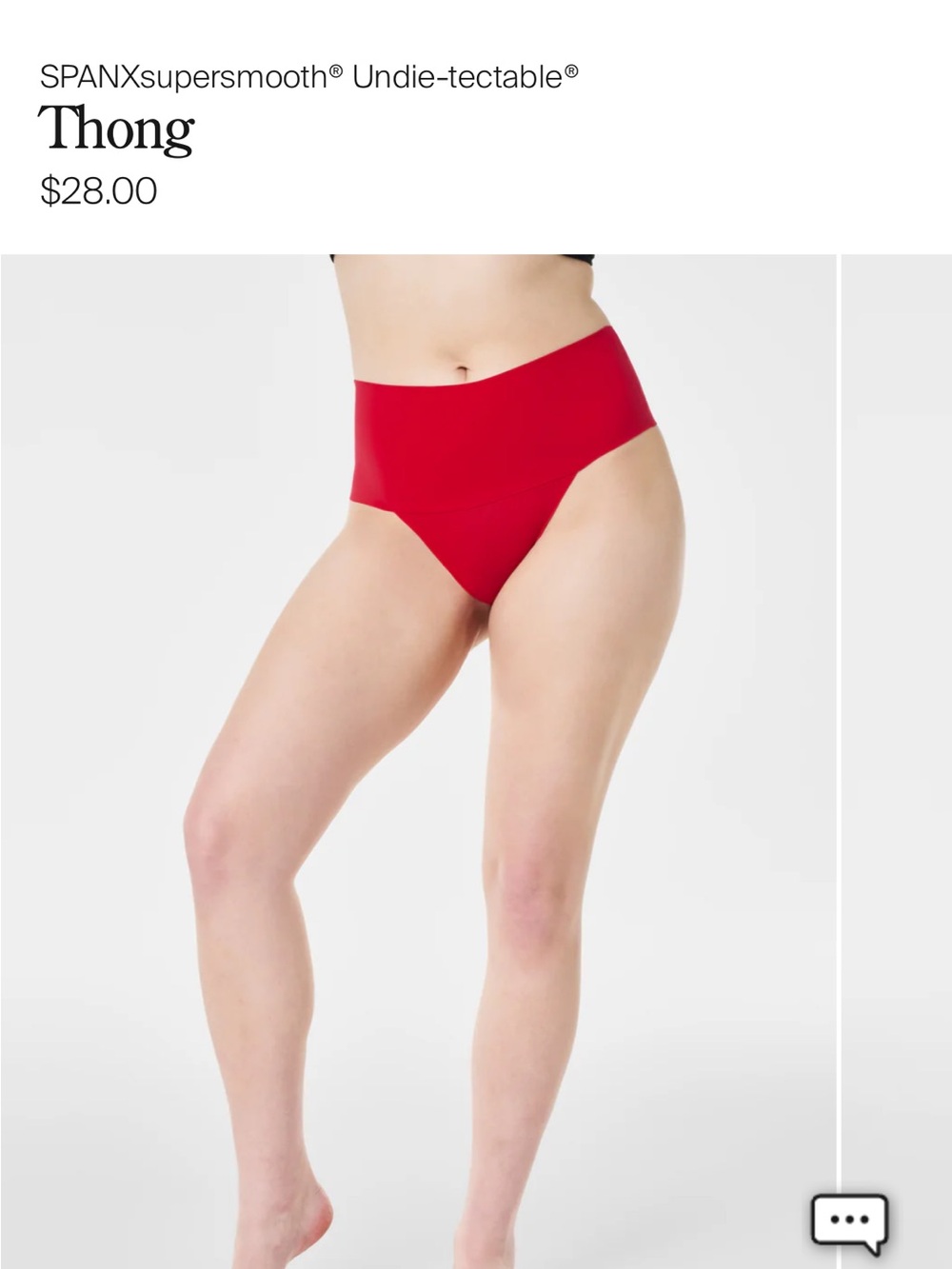 SPANX Supersmooth Undie-tectable High-Waist Thong in Red Brand New!